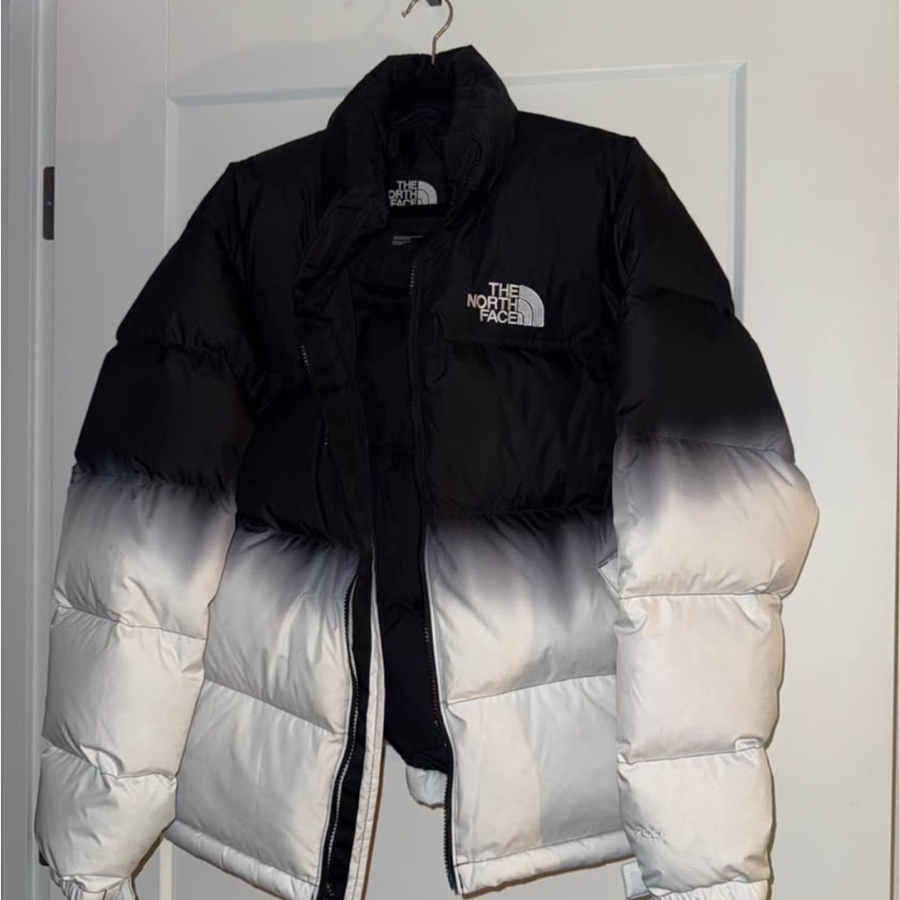 The North Face Gradient Black and White Puffer Jacket
